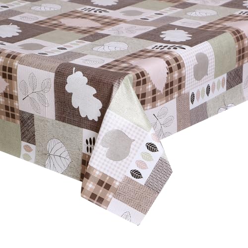 Image of Dakshya Industirs PVC Waterproof Table Cover 36x54 Inch Floral Printed Center Table Cover Washable Plastic Table Sheet Oilproof Dining Table Cover for Coffee Table Living Room Home (Elegant Blossom)