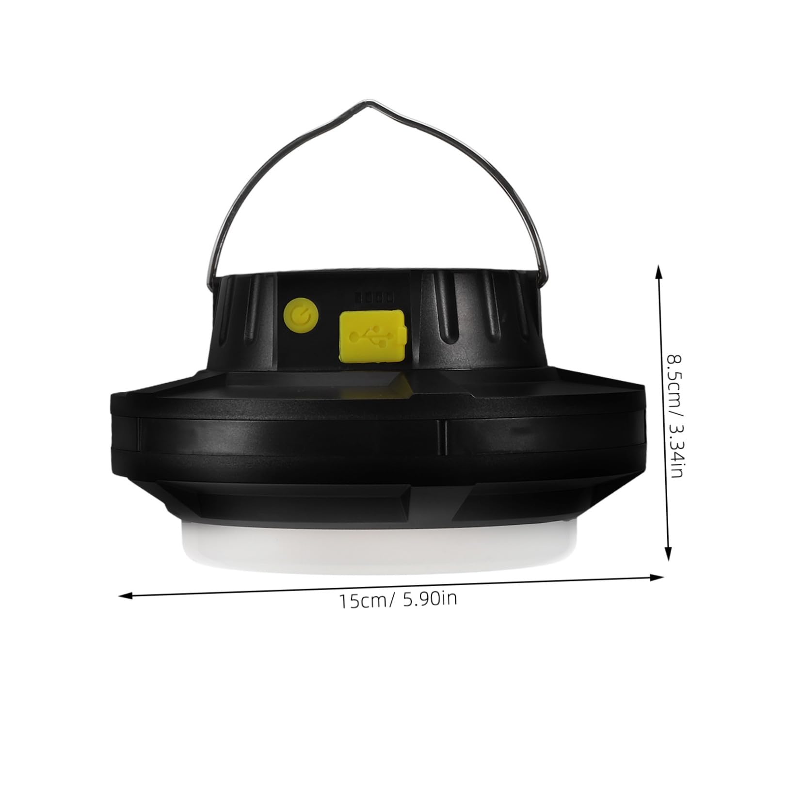 Linterna Solar Camping Recargable USB Luz Emergencia Portátil Rotativa para Senderismo y Viajes al Aire