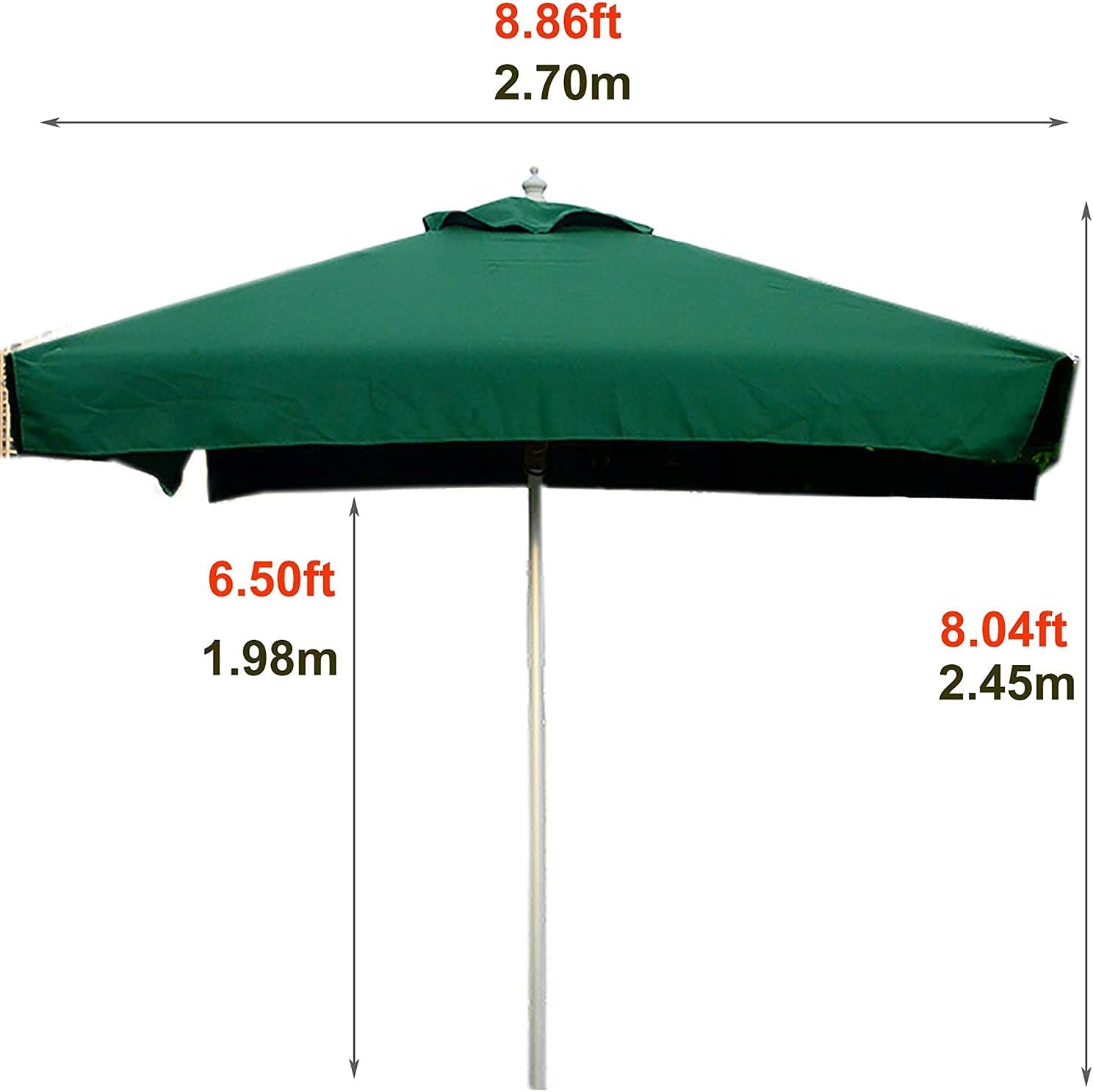 Round Patio Umbrella, UV Protection Sun Protection Sun Umbrella with Crank and 8 Sturdy Ribs,Umbrella for Backyard good