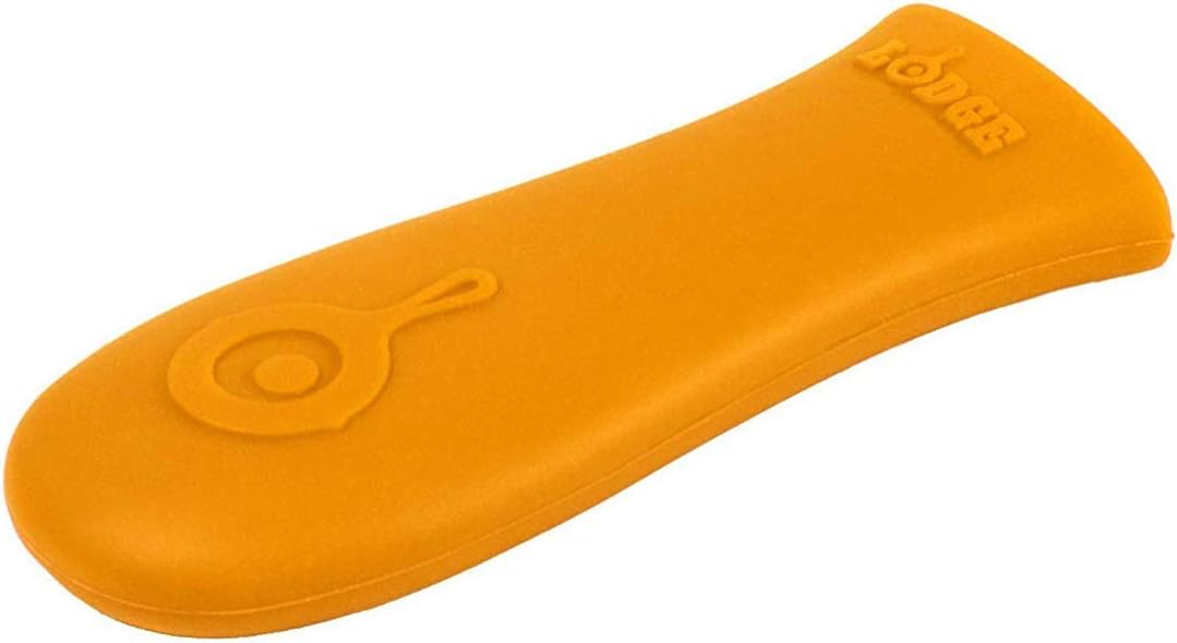 Lodge Silicone Hot Handle Holder - Dishwasher Safe Hot Handle Holder Designed for Lodge Cast Iron Skillets 9 Inches+ w/Keyhole Handle - Reusable Heat Protection Up to 500° - Blue