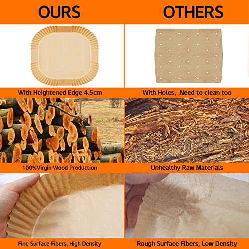 Air Fryer Liners For Ninja Ag301 Foodi Grill Accessories,100Pcs Air Fryer Disposable Paper Liner For Ninja Ag301 5-In-1 Grill Air Fryer Parchment Paper Liners Ninja Foodi Air Fryer Oven Baking Paper #TOP5