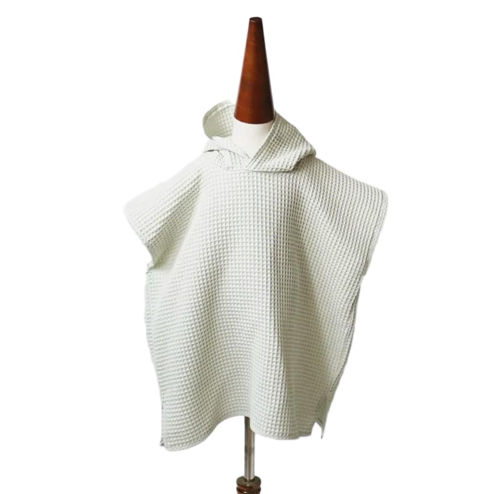 ZBDP Lot de 2 poncho à capuche pour enfants Serviette de plage Poncho Couleur unie Couverture à capuche après le bain Séchage rapide pour la plage, la natation et le bain