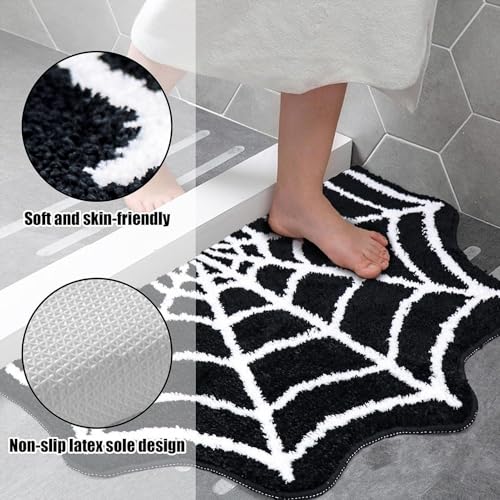 Tapis Halloween robuste au design soigné de toile d'araignée - 5