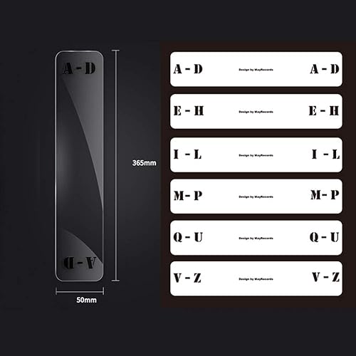Miniatura 3 de 6 separadores de discos de vinilo A-Z, separador de discos de vinilo, pestaña del alfabeto, tarjeta de clasificación de CD de música, tarjetas del