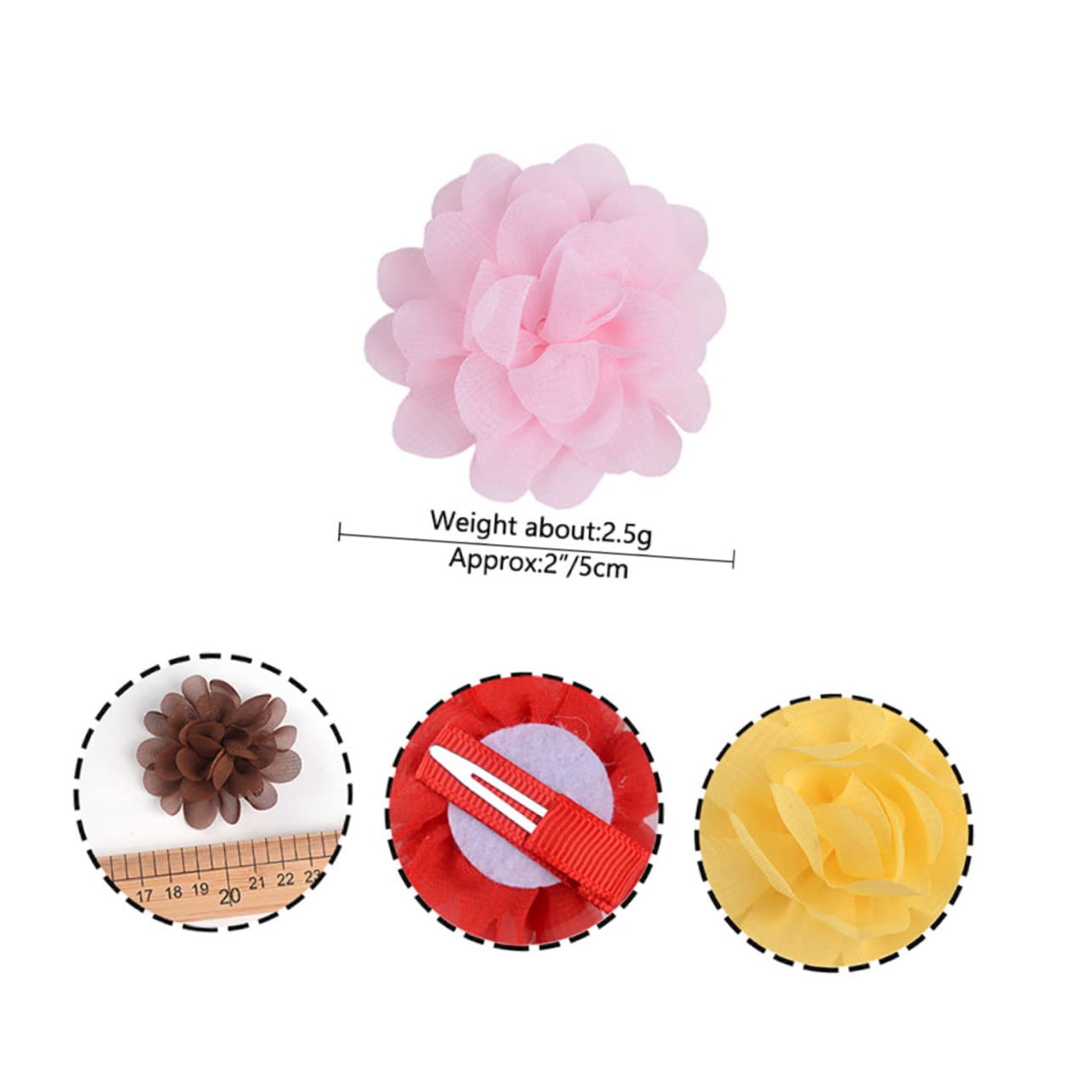 TOYANDONA 100pezzi Fermagli Per Fiore Chiffon Per Bambine Accessori Per Ragazzo Ragazza e Ragazzo Ragazza Perfetti Per Feste e Occasioni Speciali
