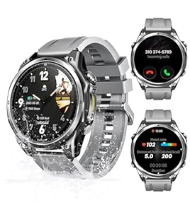 DOOGEE Anywise W1 LITE Smartwatch Herren, 5 ATM wasserdicht, 12 Tage Akku, 1, 43" AMOLED HD, 170+ Sportmodi, Bluetooth-Anrufe, Kompatibel mit Android/iOS，Autonomie/Herzf...