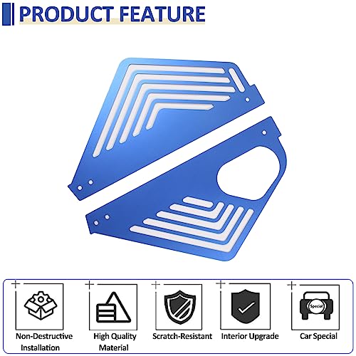 Image of Daeiclru Engine Bay Panel Cover Compatible with Chevrolet Corvette C8 2020-2023, Aluminium Engine Protector Splash Shield, Left Right Engine Case Guards (Blue)