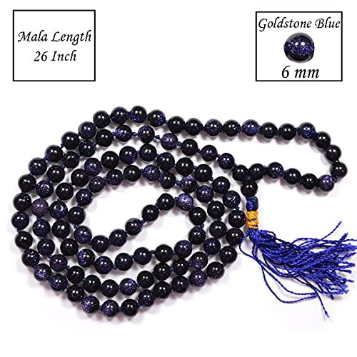Image of Reiki Crystal Products Natural Reiki Feng-Shui Mala Necklace 6 mm Crystal Stone 108 Bead Jaap Mala for Men and Women