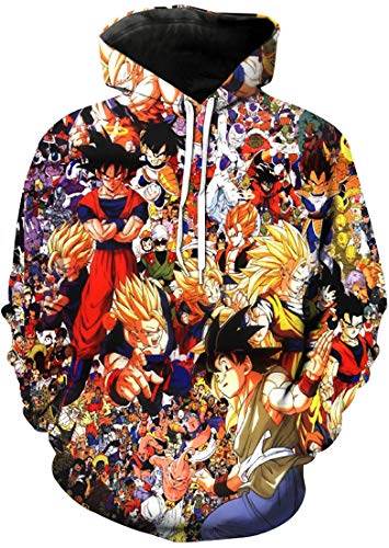 PANOZON Niños Sudaderas con Capucha Figura Impresa de Anime Imágenes de Dibujos Animados (M,...