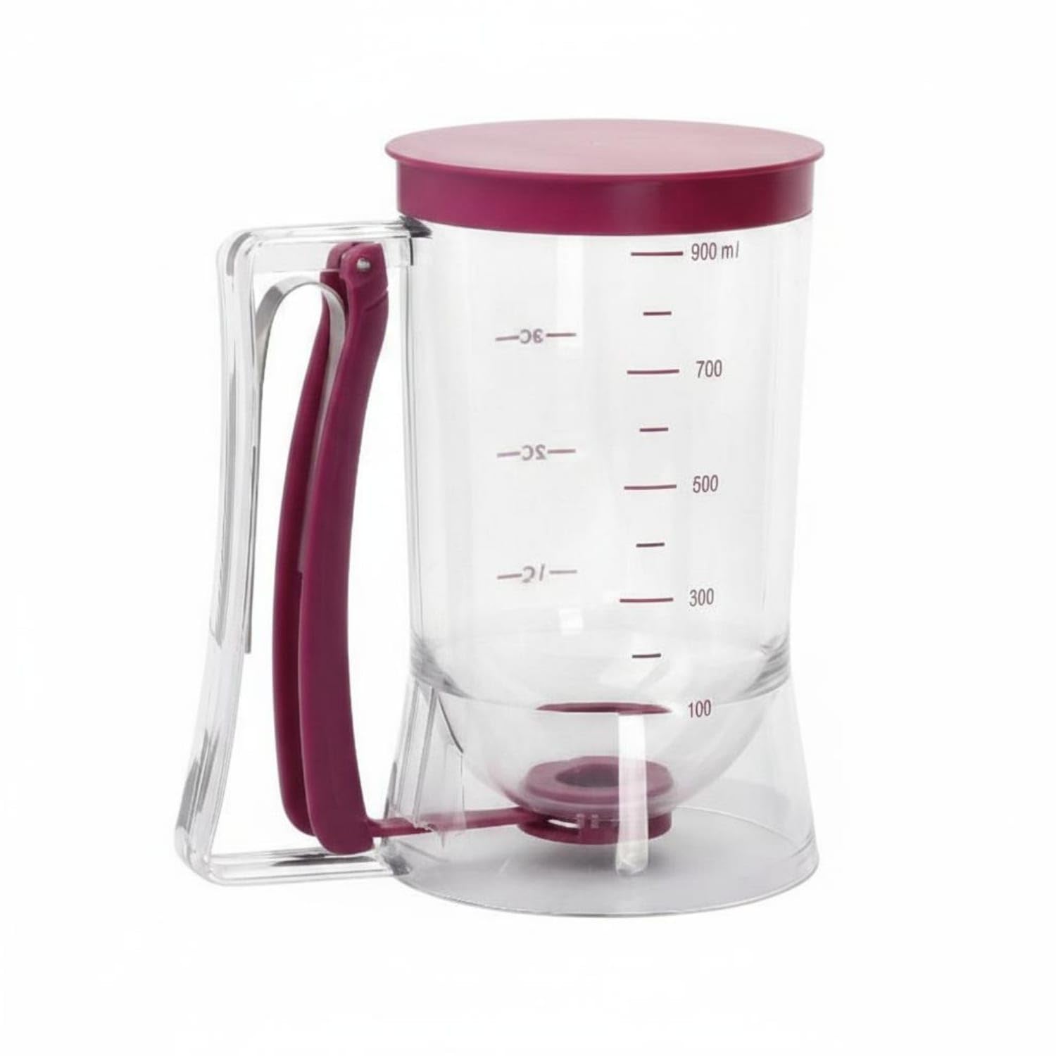 Release Valve Measuring Batter Dispenser Measurement Markings No-Dribble Batter Dispenser Wide Opening Baking Tool, Fern Purple-image-7