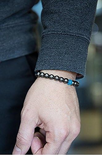 Believe London® Hematite Bracelet with Jewellery Bag & Meaning Card | Strong Elastic | Precious Natural Stones
