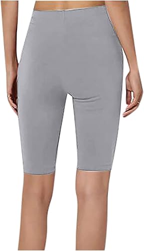 Miniatura 4 de Uillui Leggings capri con bolsillos para mujer, con control de abdomen, elásticos, de cintura alta, pantalones de yoga, entrenamiento de verano,