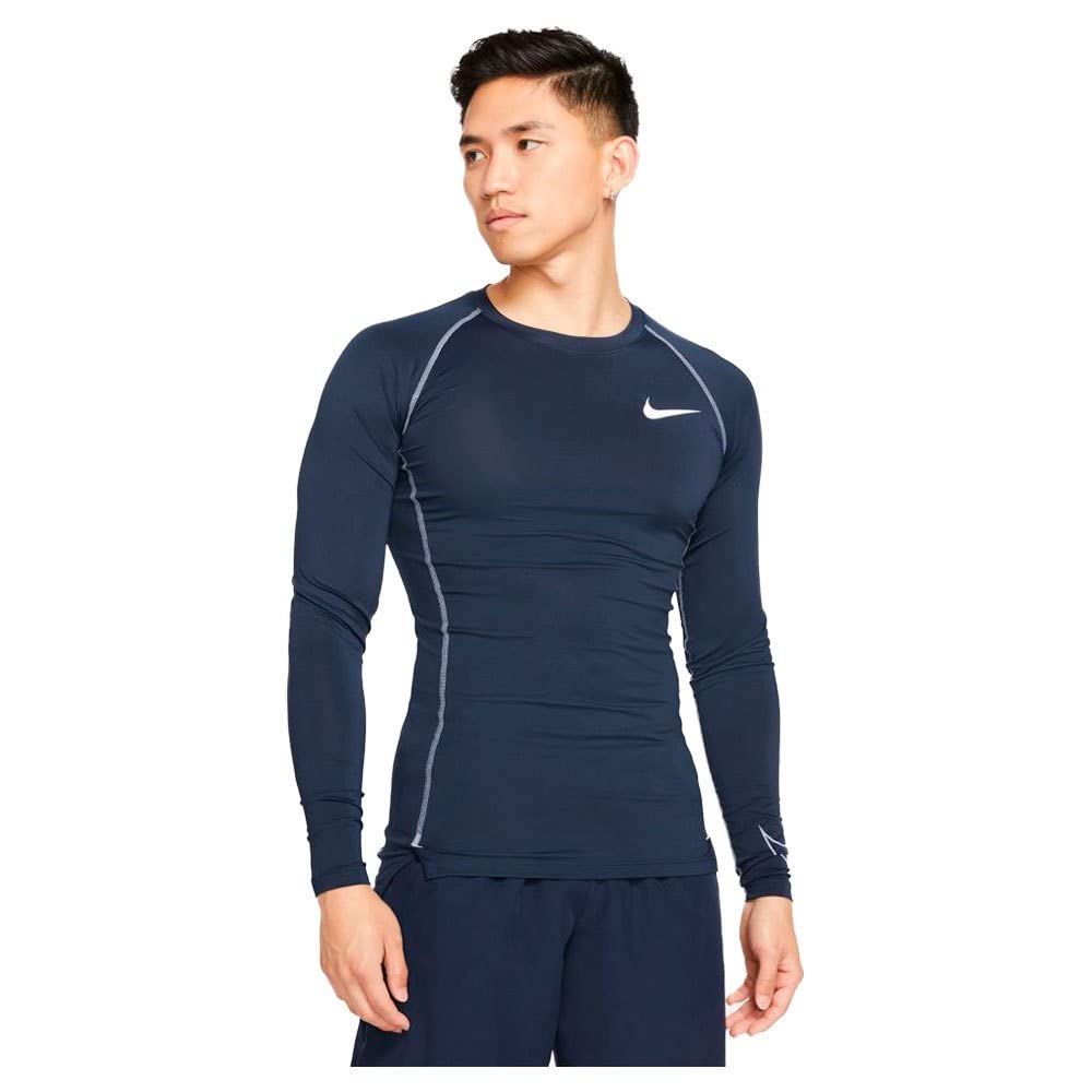Nike DD1990 M NP DF TIGHT TOP LS Sweatshirt mens obsidian/iron purple/iron purple 2XL