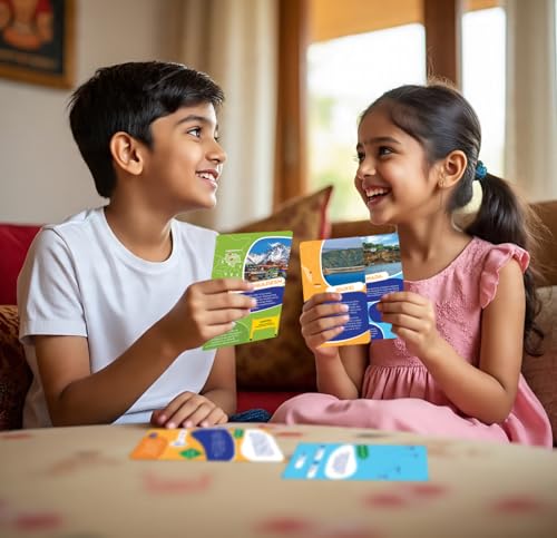 Image of popcorn Games & Puzzles Indian Geopgraphical Location Flash Cards for Kids Babies | 100 Pack | Fun & Easy Way for Preschooler Learning Diversity of India States, Union Territories, Capials, Rivers