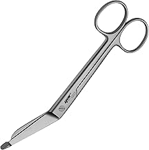 YNR First Aid Lister Bandage Scissors - Medical Scissors Trauma Shears Paramedics Doctors, Stainless Steel Safety Blunt Tip, First Aid Scissor & Bandage Scissor for Nurses | (Silver)