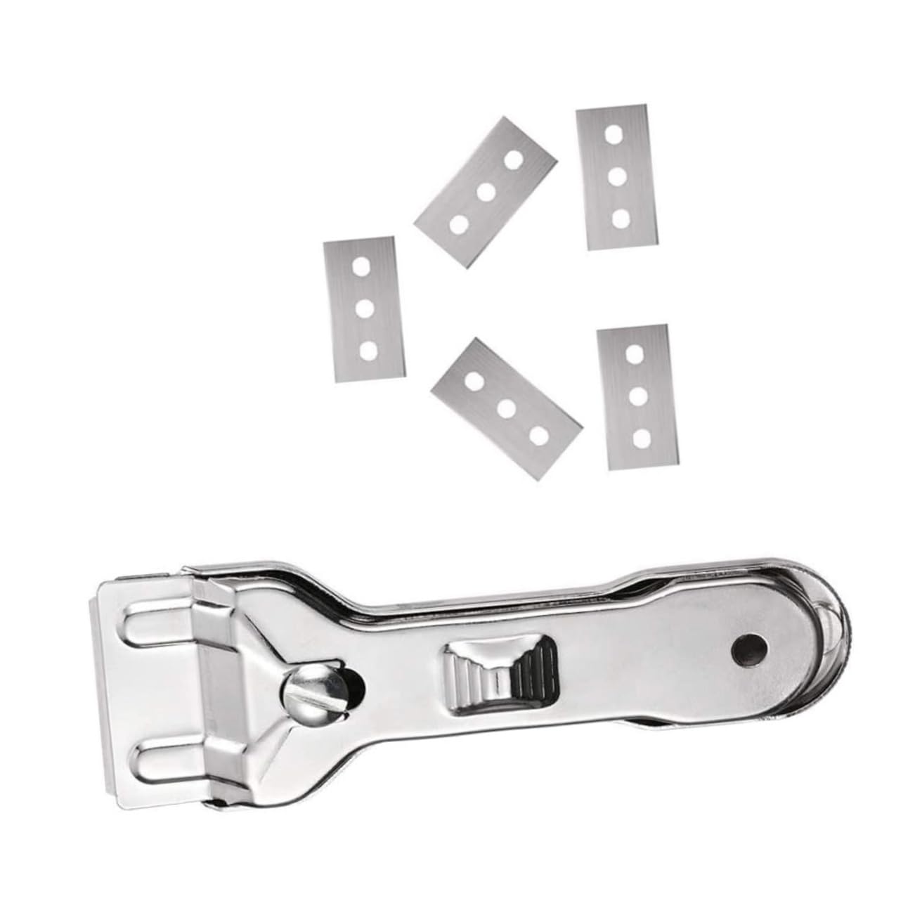 DECHOUS 3 Set Raschietto per Elettrico Multi Raschietto Vernice Raschietto vetroceramica detersivo Pavimenti raschietti per la Pulizia Raschietto per la Pulizia della casa Silver