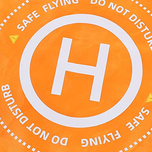 Drone Landing Pad, Drone Warning Landing Pad Dual Color Foldable Waterproof with Storage Bag for Law