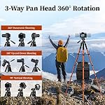 JOILCAN Camera Tripods, 74" Tripod for Camera Cell Phone Video Photography, Heavy Duty Tall Tripod Stand for Cameras, Professional Travel DSLR Tripods Compatible with