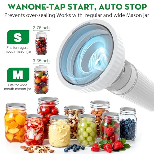 Image of 3-in-1 Vacuum Sealer for Food Compatible with Vacuum Bag, Mason Jar, Wine Bottle, Handheld Saver Compact Vacuum Sealer Machine with 14 Reusable Bags