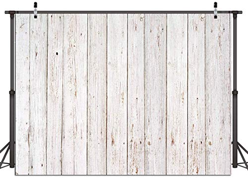 Dudaacvt 8X6Ft Vintage Wood Backdrop Retro Rustic White And Gray Wooden Floor Background For Photography Kids Adult Photo Booth Video Shoot Vinyl Studio Props #TOP21