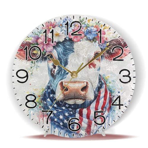 Reloj de pared analógico silencioso ALAZA redondo 10 pulg miniatura 6