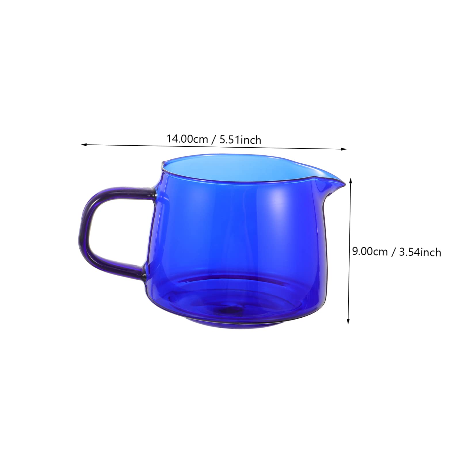 PRETYZOOM 1pc Coffee Set Coffee Milk Cup Coffee Creamer Espumador De Leche Coffee Cup Beverage Storage Cup Coffee Dripper Pot Home Coffee Pot Milk Pouring Jug Clear Cup Glass Blue