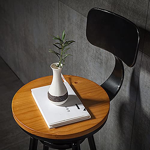 Tabouret de bar industriel pivotant et réglable noir x2 - 4