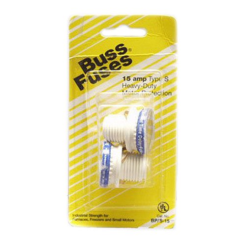 Bussmann Bp/S15 15 Amp Type S TimeDelay DualElement Plug Fuse Rejection