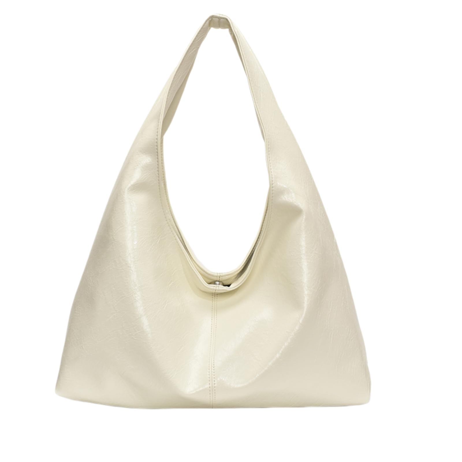 Borsa A Tracolla Spalla con Chiusura Snap, Morbida Cintura Singola-green-45cmx26cmx12cm
