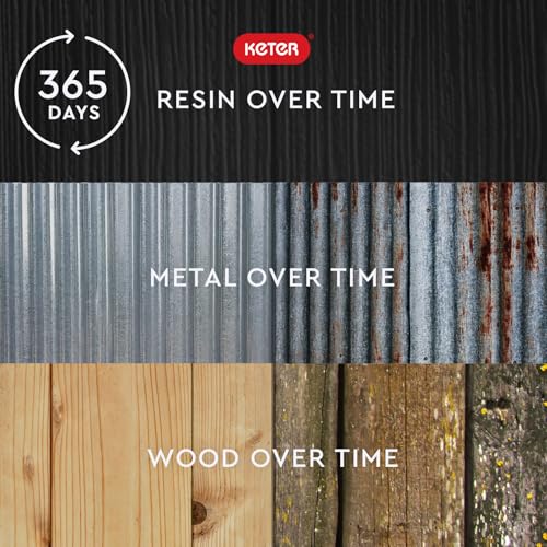 Image of Keter Store-It-Out Prime 4.3 x 3.7 ft. Outdoor Resin Storage Shed with Easy Lift Hinges, Perfect for Yard Tools, Pool Floats and Garden Accessories, Black