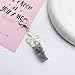 Misovela Cute Fuzzy Cat Keychain Y2K Aesthetic Kawaii Pink White Cat Lovers Decor Gifts Heart Bow Pendent Bag Charm (Gray)