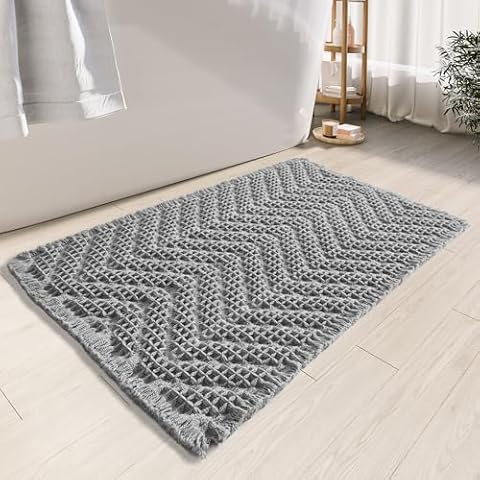 BULULOM Upgraded Waffle Bath Mat Cover
