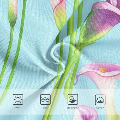 Cotton Toddler Underwear Floral Purple Floral Calla Lilies Green Blue Cute Panties Girl Print Briefs Undies Kids 2t3