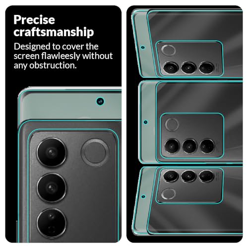 Image of ArmourPro Front and Back Matte Screen Protector for Vivo V27 Pro, Ultra Thin TPU Membrane Guard, Anti-Glare, Bubble-Free, Fingerprint Friendly, Edge to Edge Coverage | Matte