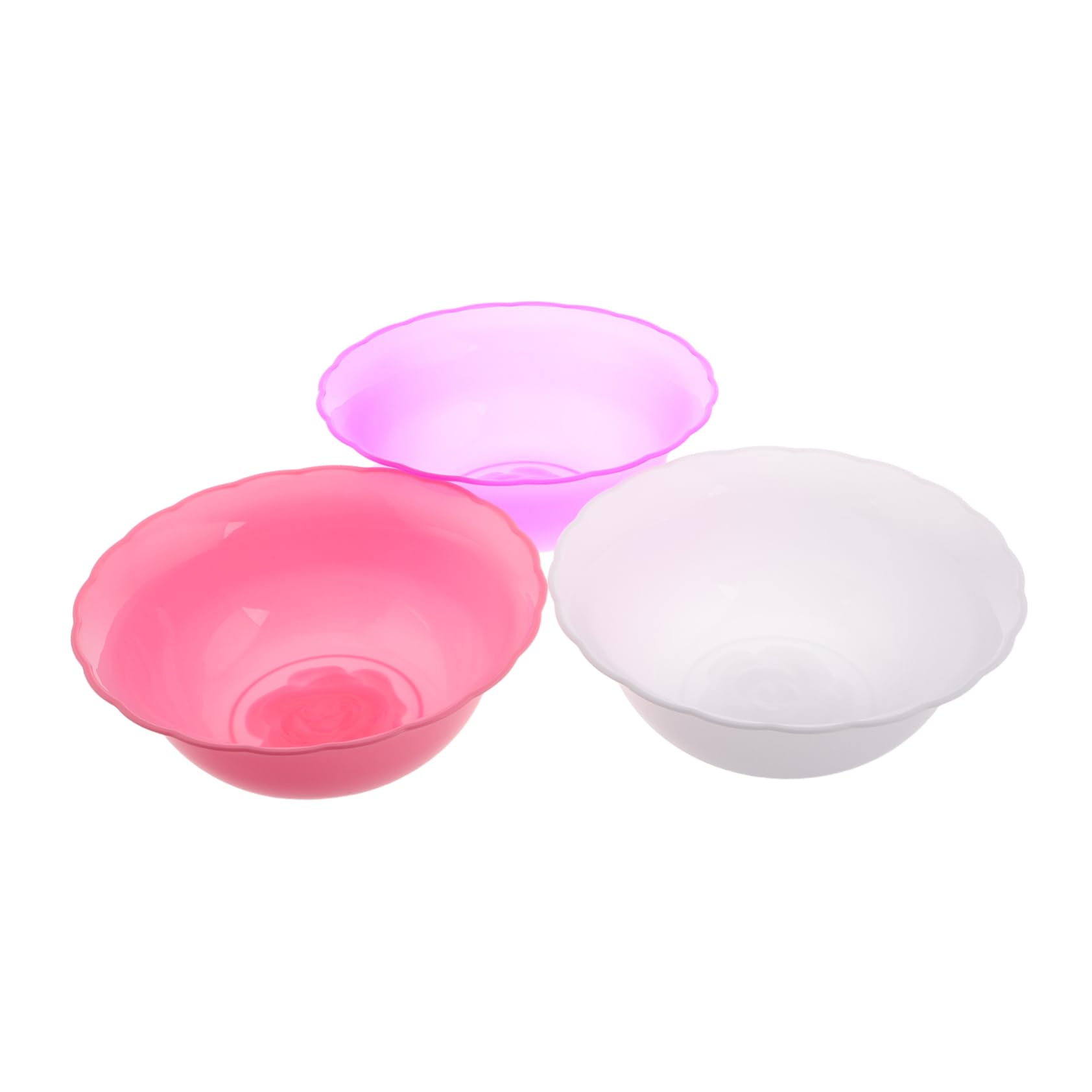 Beatifufu Kitchen Wash Basin 3pcs Round Plastic Laundry Basin for Cleaning Washing
