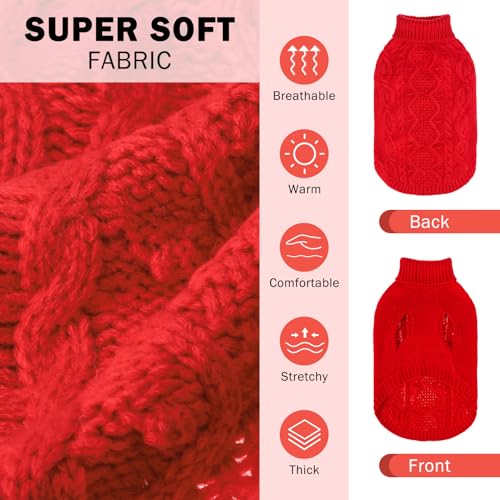 Pull pour chien rouge col roulé pour le bien-être de votre compagnon