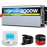 2000W Sump Pump Battery Backup System, Safe Back Up System for Emergency and Power Outage, Sump Pump Backup Power Supply with LCD Screen Remote Controller, Auto Switching