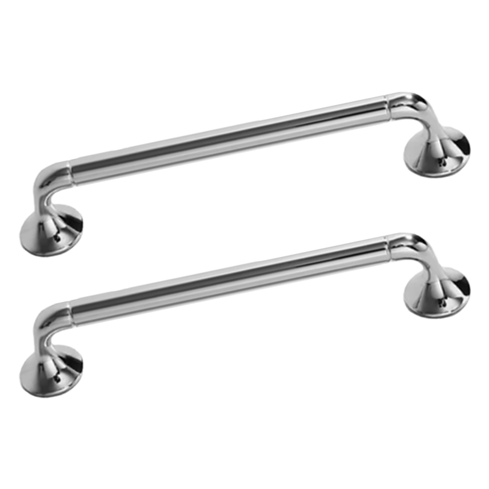 zcru004 Furniture Handle Zinc Alloy DrawerHandles Cupboard Handles Kitchen Cabinet Handle Finger Edge Pull 2 Pieces (Hole Distance 96mm,Silver)