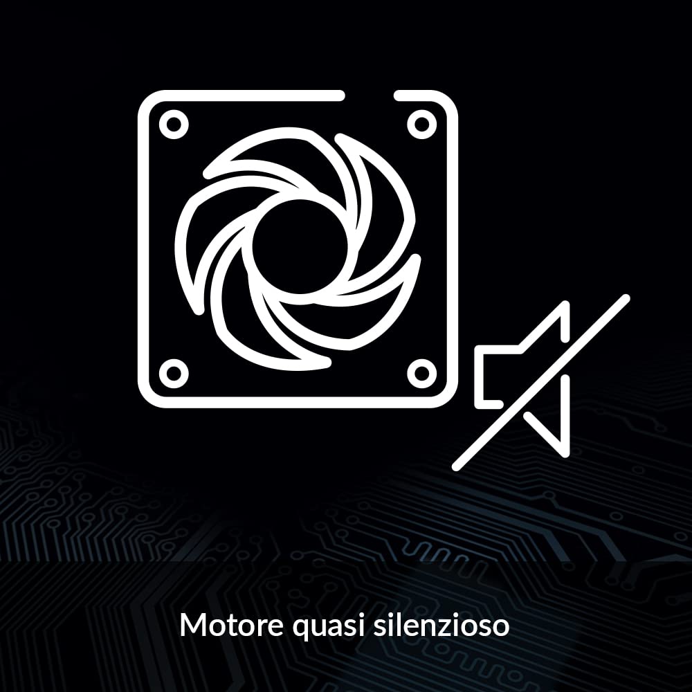 ARCTIC P12 Silent - 120 mm Ventola per PC molto Silenziosa, 0,08 Sone, Sistema Anti-Vibrante, Pressione Statica, Velocità 1050 RPM, 0,08 Sone - Nero