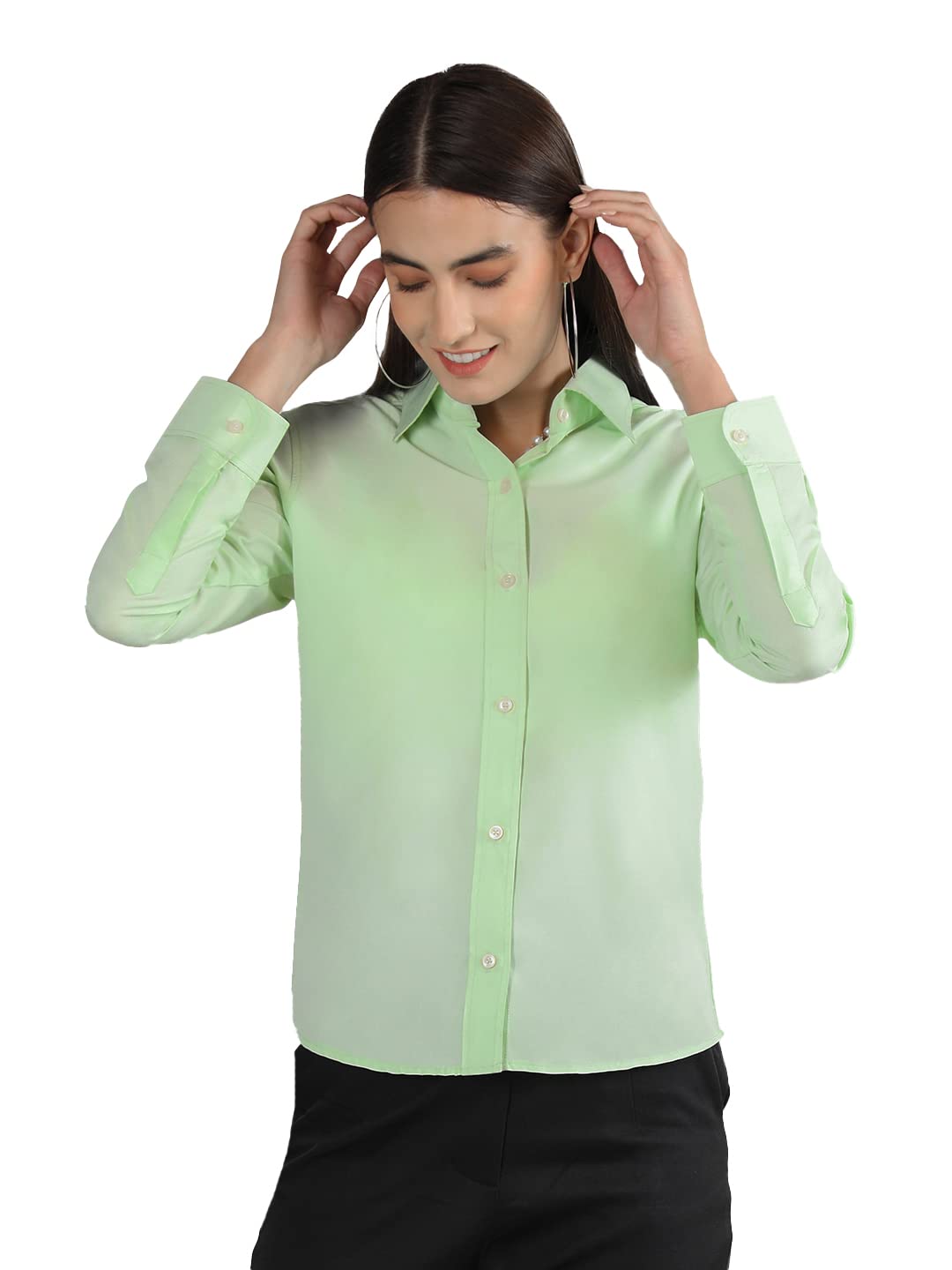chkokko Women Solid Polycotton Regular Formal Shirt-picture-52
