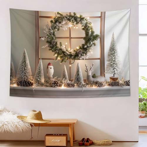 Tenture murale tissu beige 230x180 pour habiller un mur vide