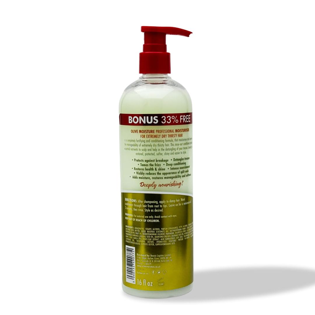 Olive Moisture Professional Moisturiser for Extremely Dry Hair 16 Oz, White, 1 ml (Pack of 1) - Image 2