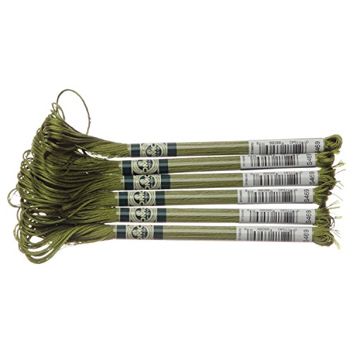 DMC サテン糸 刺繍糸 6束入 25番 8m #S469 グリーン系 DMC1008F