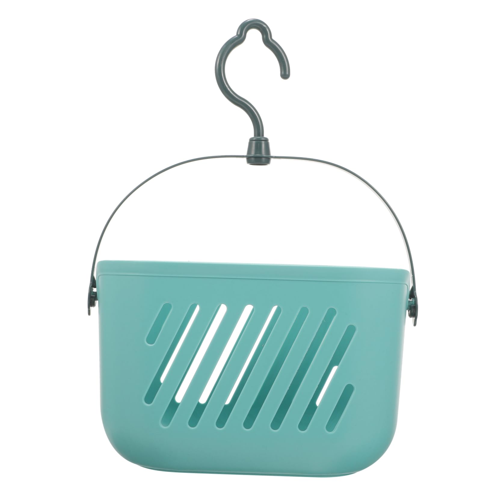 Ciieeo Bathroom Organizer Hanging Basket with Hook Plastic Shower Storage Basket for Bath Supplies Laundry with Drainage for