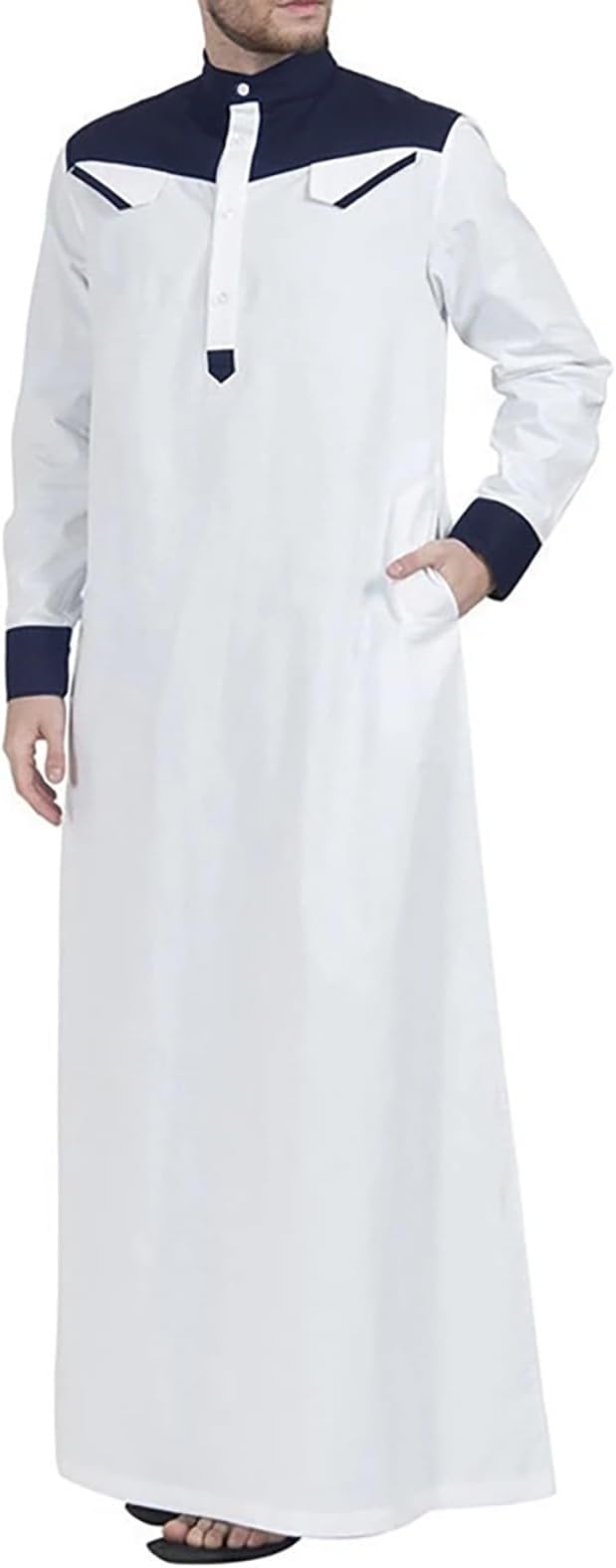 COOFANINThobe Set for Muslim Men Muslim Clothes for Men Arabian Costume Women Mens Middle Eastern Clothing Men Kurta White African Traditional Clothes for Men UK Sales Clearance