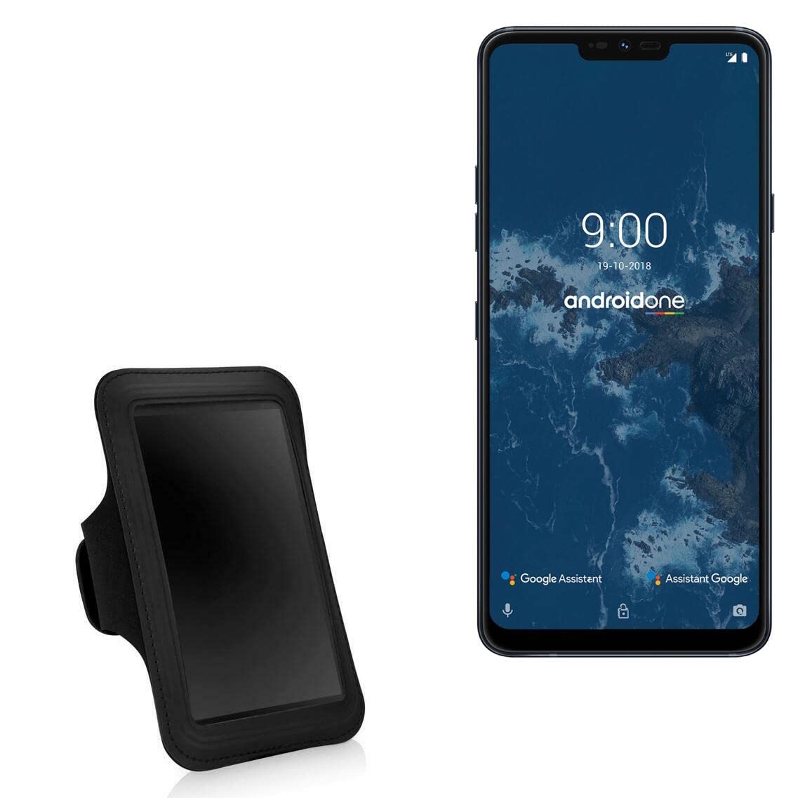 BoxWave Case Compatible with LG G7 One - Sports Armband, Adjustable Armband for Workout and Running for LG G7 One - Jet Black
