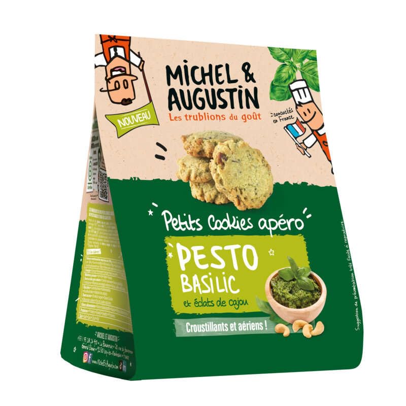 Michel & Augustin Crakers apéritifs au pesto 90g