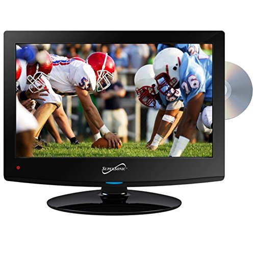 Supersonic SC-1512 LED HDTV 15 Black W/Built-in DVD Player USB & Dual Tuner