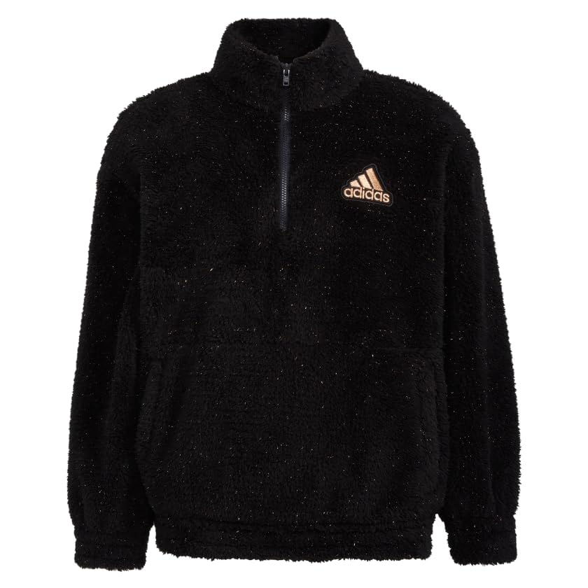 Adidas Long Sleeve Mock Neck Furry Lurex Pullover Black4