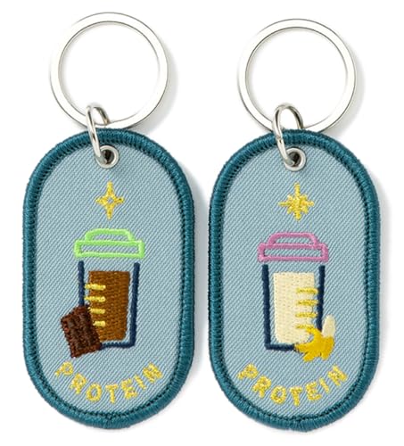 [͏o] L[z_[ 2/8 PAIR KEY RING sFAVORITE FOOD seriest LOVE PROTEIN one